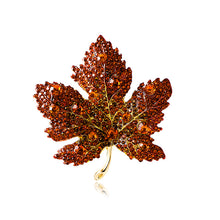 Load image into Gallery viewer, Crystal Maple Brooch High Simple Chest Accessories