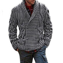 Load image into Gallery viewer, ZOGAA Men Sweaters Coat Winter Thicken Twist Sweaters Jacket Casual Warm Knitting Double-breasted Jumper Mens Cardigan Sweater
