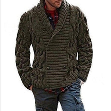 Load image into Gallery viewer, ZOGAA Men Sweaters Coat Winter Thicken Twist Sweaters Jacket Casual Warm Knitting Double-breasted Jumper Mens Cardigan Sweater