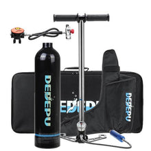 Load image into Gallery viewer, 1L Scuba Diving Cylinder 15-20min Capability Oxygen Tank Set Dive Respirator Air Pump for Snorkeling Breath Diving Equipment