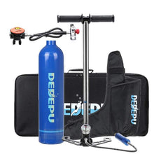 Load image into Gallery viewer, 1L Scuba Diving Cylinder 15-20min Capability Oxygen Tank Set Dive Respirator Air Pump for Snorkeling Breath Diving Equipment
