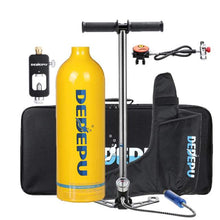 Load image into Gallery viewer, 1L Scuba Diving Cylinder 15-20min Capability Oxygen Tank Set Dive Respirator Air Pump for Snorkeling Breath Diving Equipment