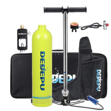 Load image into Gallery viewer, 1L Scuba Diving Cylinder 15-20min Capability Oxygen Tank Set Dive Respirator Air Pump for Snorkeling Breath Diving Equipment
