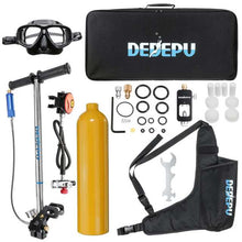 Load image into Gallery viewer, 1L Scuba Diving Cylinder 15-20min Capability Oxygen Tank Set Dive Respirator Air Pump for Snorkeling Breath Diving Equipment
