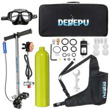 Load image into Gallery viewer, 1L Scuba Diving Cylinder 15-20min Capability Oxygen Tank Set Dive Respirator Air Pump for Snorkeling Breath Diving Equipment