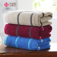 Load image into Gallery viewer, Grace Pure Cotton Simple Striped Towel Soft and Comfortable Face Towel T167 Gray 76*34CM
