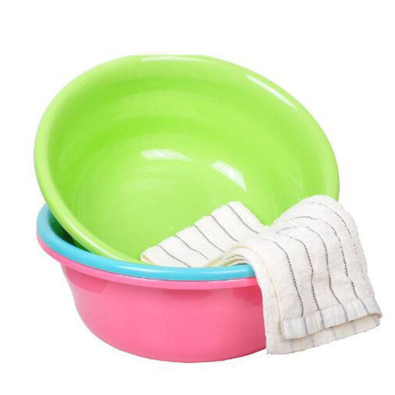 Citylong Washbasin Fruit and Vegetable Basin Washbasin Round Plastic Basin with Random Colors 35CM