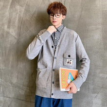 Load image into Gallery viewer, S-5XL Plus Size Men Cardigan Jackets Women Streetwear Vintage Style Winter Sweater Students Korean Fashion Clothing Male XXXXXL
