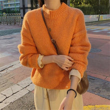 Load image into Gallery viewer, Aachoae Sweater Women 2020 Autumn Winter Solid O Neck Pullover Sweaters Korean Style Knitted Long Sleeve Jumpers Casual Tops
