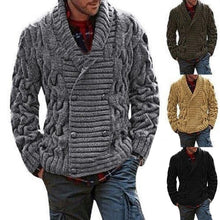 Load image into Gallery viewer, ZOGAA Men Sweaters Coat Winter Thicken Twist Sweaters Jacket Casual Warm Knitting Double-breasted Jumper Mens Cardigan Sweater
