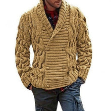 Load image into Gallery viewer, ZOGAA Men Sweaters Coat Winter Thicken Twist Sweaters Jacket Casual Warm Knitting Double-breasted Jumper Mens Cardigan Sweater
