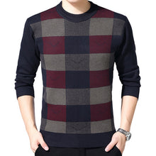 Load image into Gallery viewer, Autumn Casual Men&#39;s Sweater Wool 2019 Splice Slim Fit Knittwear Mens Sweaters Pullovers Men Cashmere Jacket
