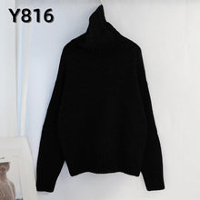 Load image into Gallery viewer, Aachoae Autumn Winter Women Knitted Turtleneck Cashmere Sweater 2020 Casual Basic Pullover Jumper Batwing Long Sleeve Loose Tops
