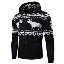 Load image into Gallery viewer, 2020 Autumn &amp; Winter New Arrival European And American Men&#39;s Zipper Hooded Deer Christmas Sweater Casual Jacket Free Shipping
