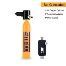 Load image into Gallery viewer, Mini Scuba Oxygen Cylinder Air Tanks Diving Equipment for Snorkeling Underwater Breathing Adapter Valve Head Mouthpiece
